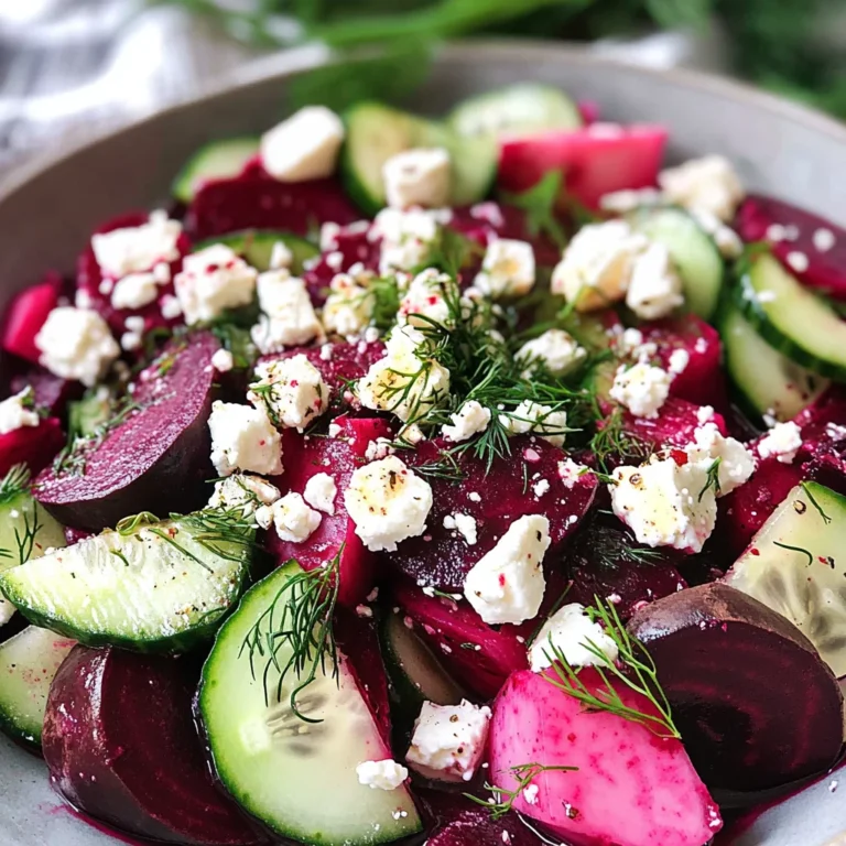 Beet Salad with Feta, Cucumbers, and Dill