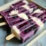 Blackberry Lime Cheesecake Popsicles