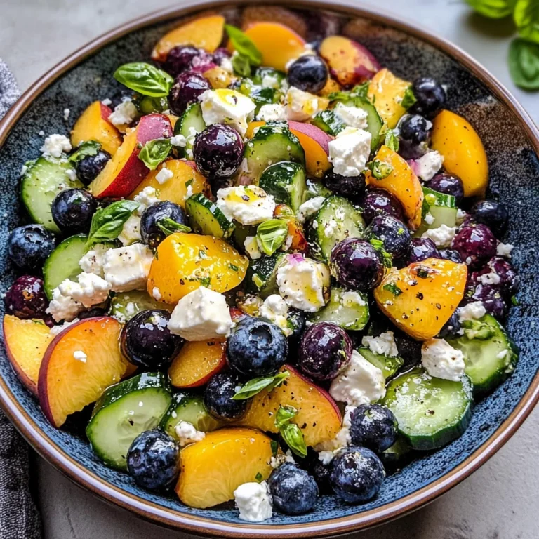Blueberry Peach Feta Salad