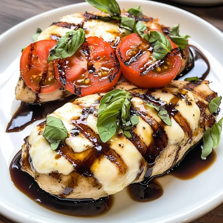 Caprese Grilled Chicken with Balsamic Reduction Recipe