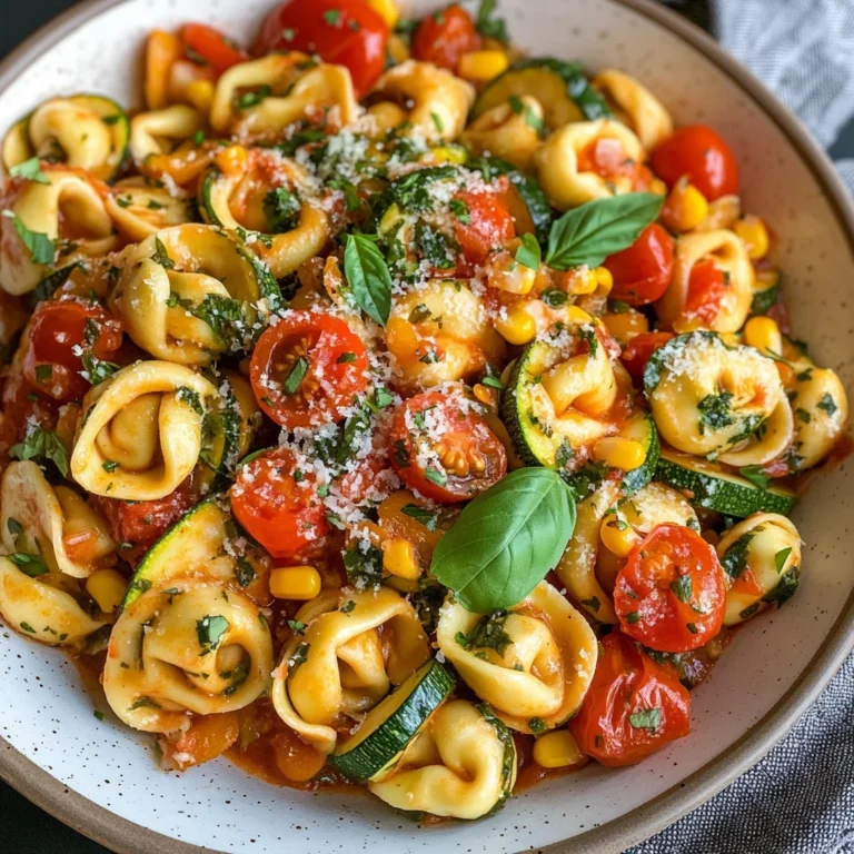Cheese Tortellini with Summer Veggies
