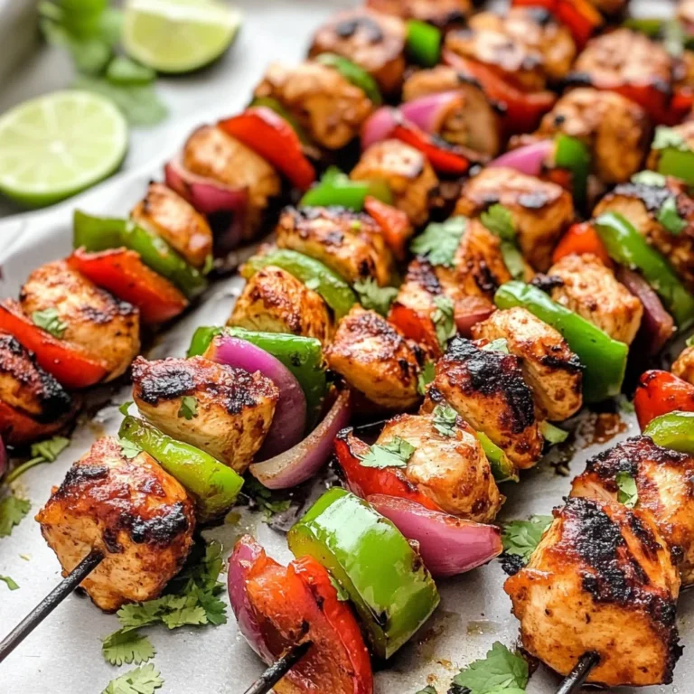 Fajita Chicken Kebabs