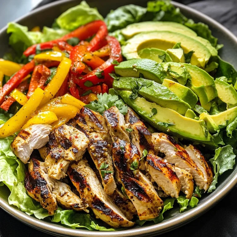 Grilled Chili Lime Chicken Fajita Salad