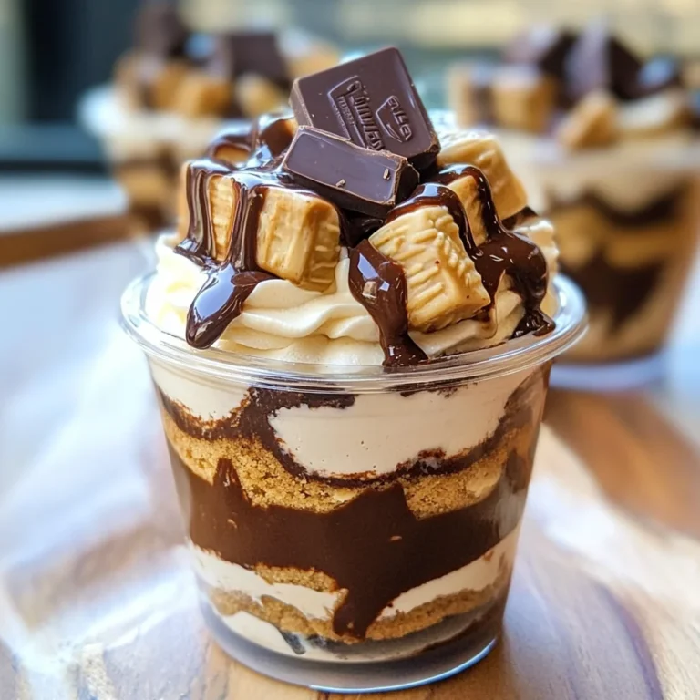 Mini Reese's Chocolate Peanut Butter Cheesecake Trifles