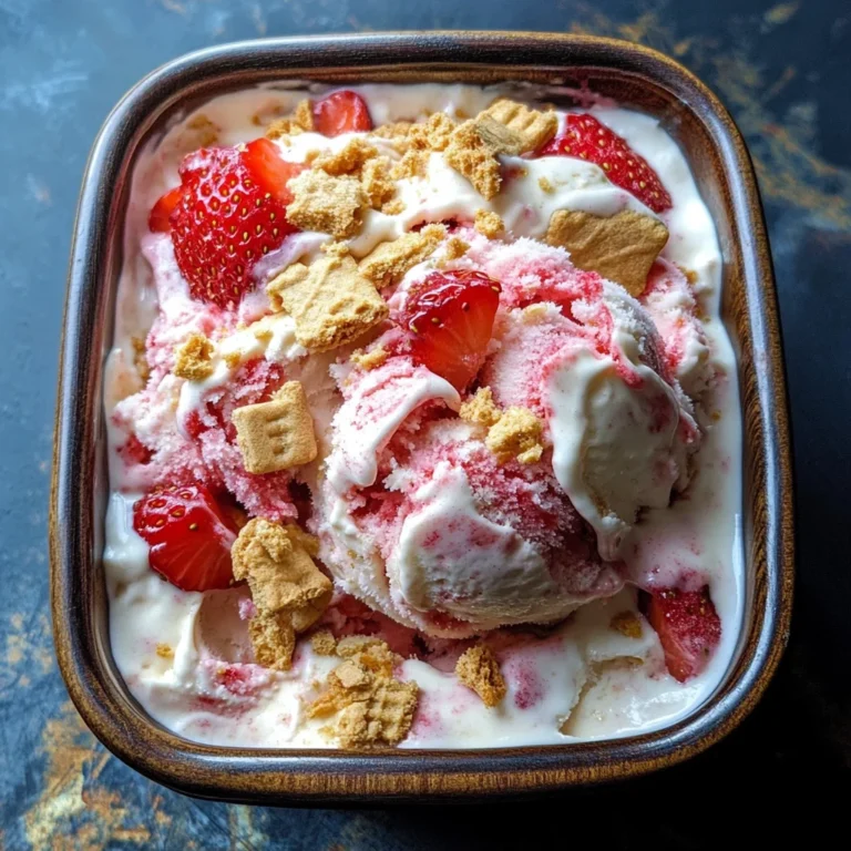 No-Churn Strawberry Cheesecake Ice Cream