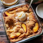 Old School Easy Brown Sugar Peach Cobbler