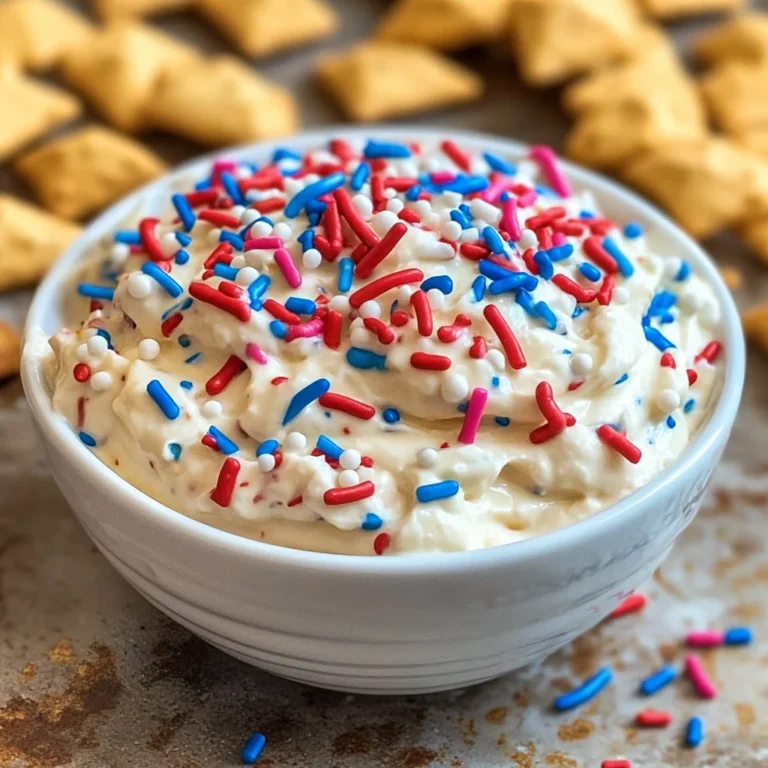 Red, White and Blue Funfetti Dip