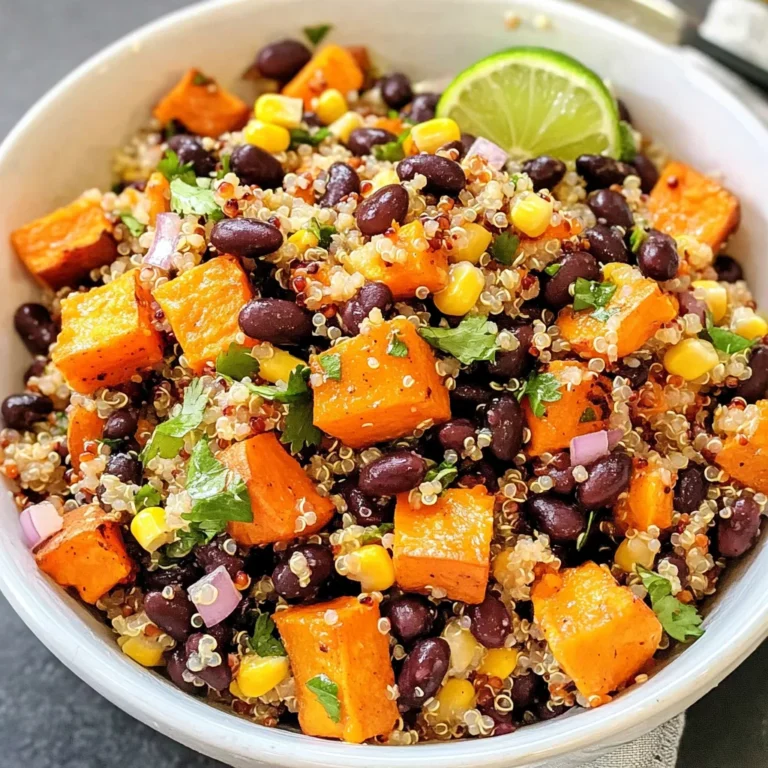 Roasted Sweet Potato Black Bean Quinoa Salad recipe