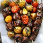 Rosemary Garlic Steak Kebabs