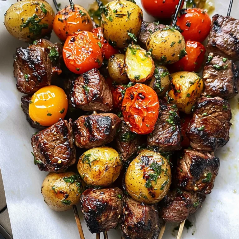 Rosemary Garlic Steak Kebabs