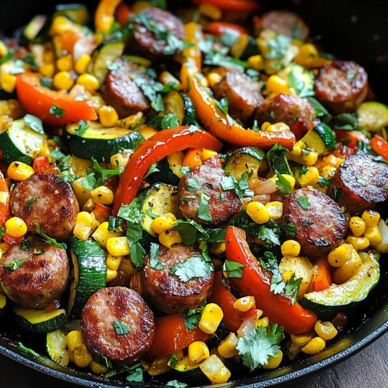 Sausage and Veggies Skillet - 30 Minute, One-Pan Meal