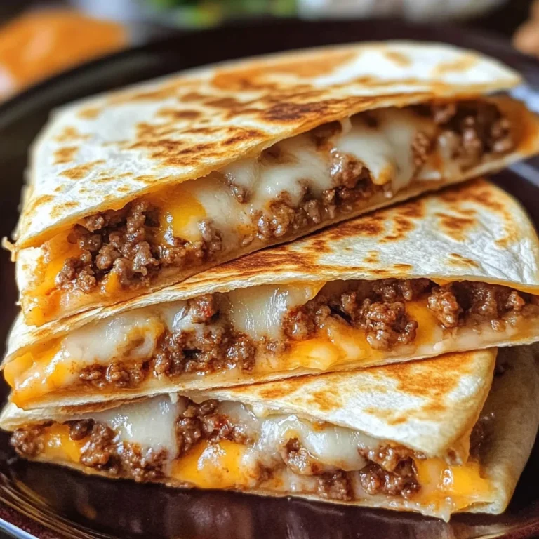 Cheesy Ground Beef Quesadillas Recipe is a must-try!