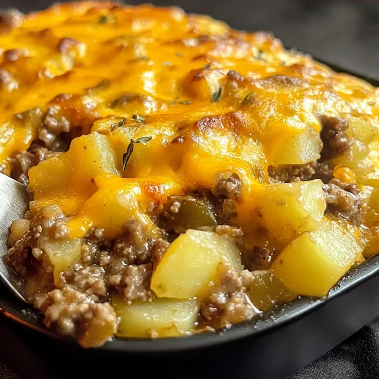 Cheesy Ground Beef & Potato Casserole