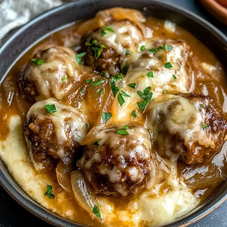 Crock Pot French Onion Meatballs