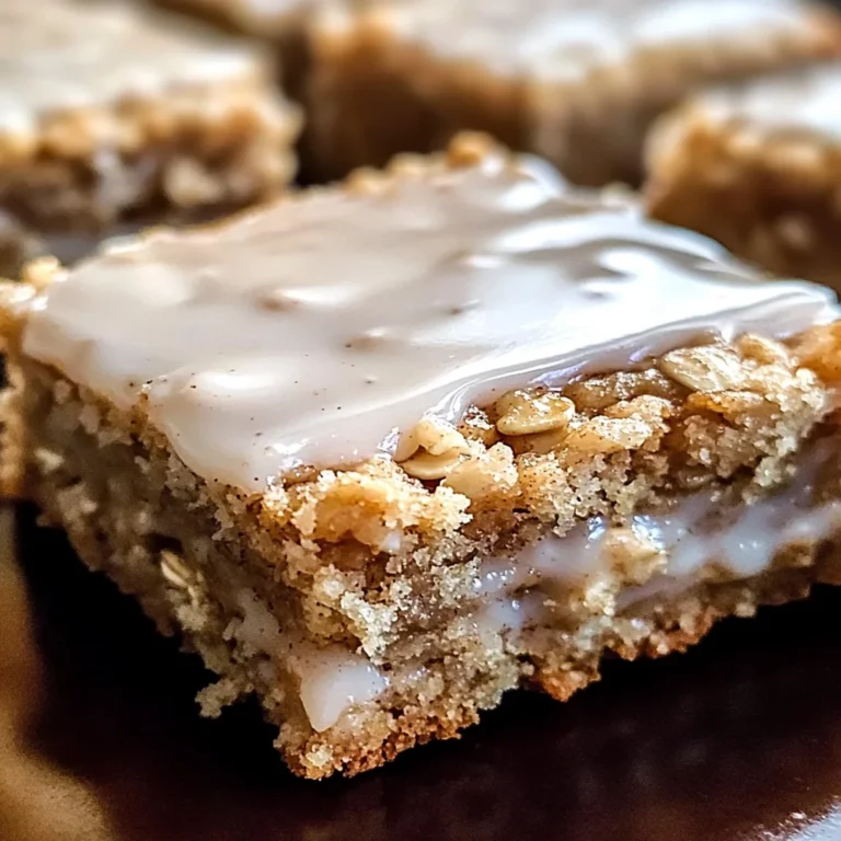 Iced Oatmeal Cookie Bar Recipe