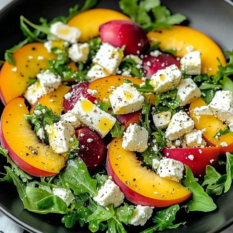 Simple Peach Feta Salad