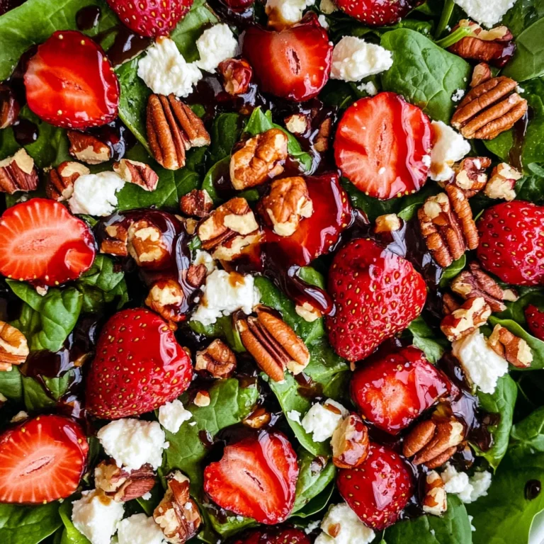 Spinach Strawberry Salad with Pecans
