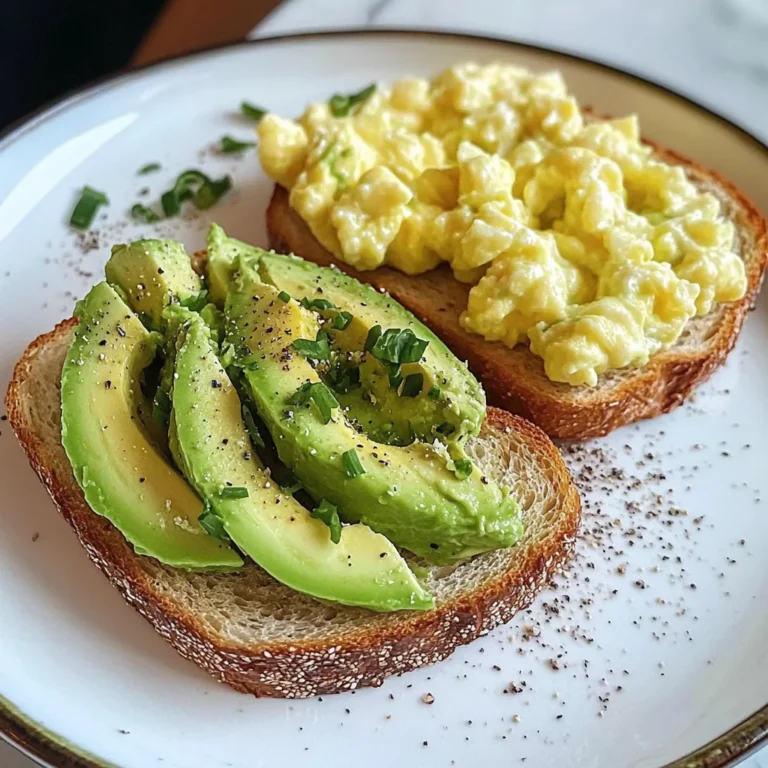 Avocado Toast & Fluffy Scramble with Iced Matcha