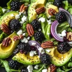 Blackberry & Avocado Salad with Honey Lemon Vinaigrette