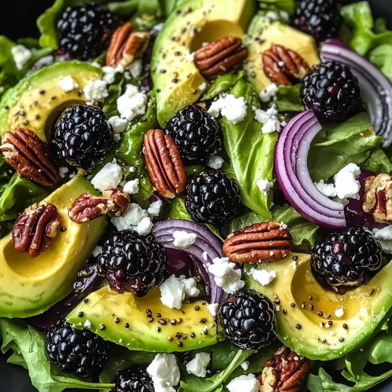 Blackberry & Avocado Salad with Honey Lemon Vinaigrette