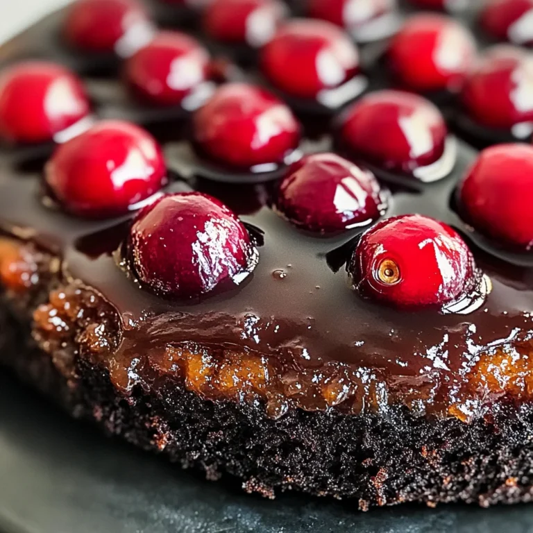Chocolate Cherry Upside Down Cake
