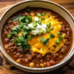 Crockpot Spicy Queso Beef Chili