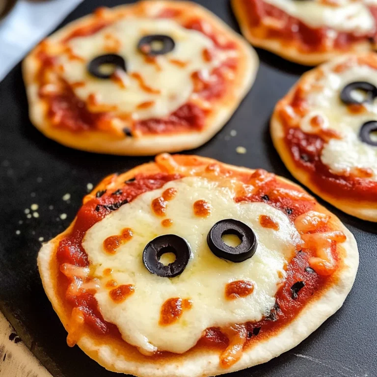 Easy Mini Halloween Pizzas