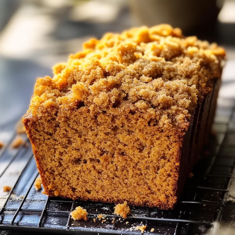Easy Pumpkin Bread with Crumb Topping