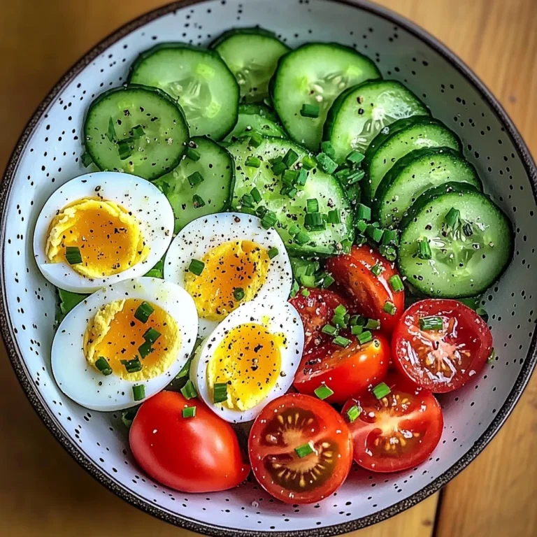Egg, Cucumber & Tomato Salad Bowl