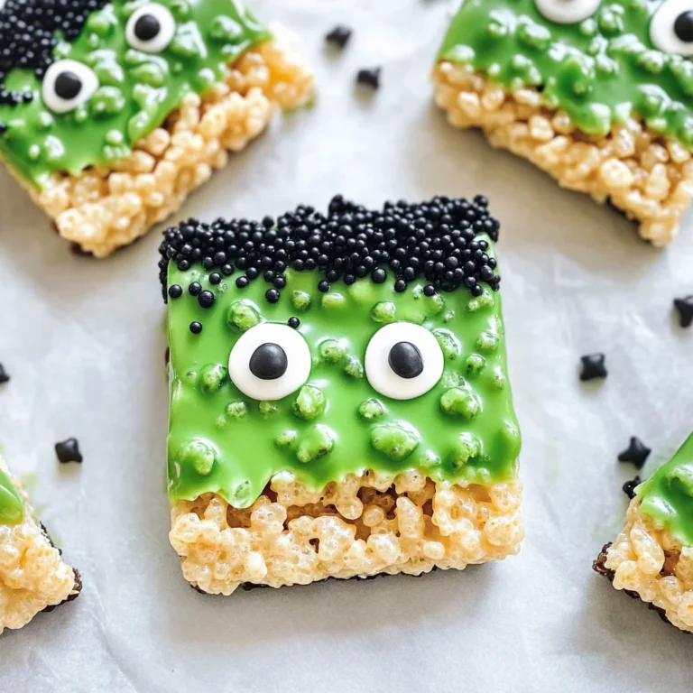 Frankenstein Halloween Rice Krispie Treats