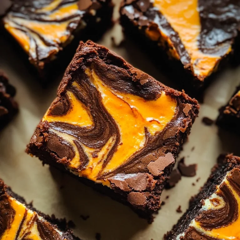 Halloween Cream Cheese Swirl Brownies