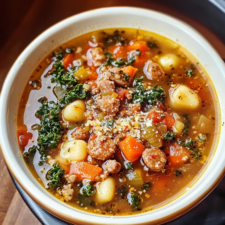 Italian Vegetable Soup with Spicy Sausage