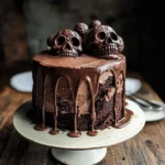 Vegan Chocolate Layer Skull Cake