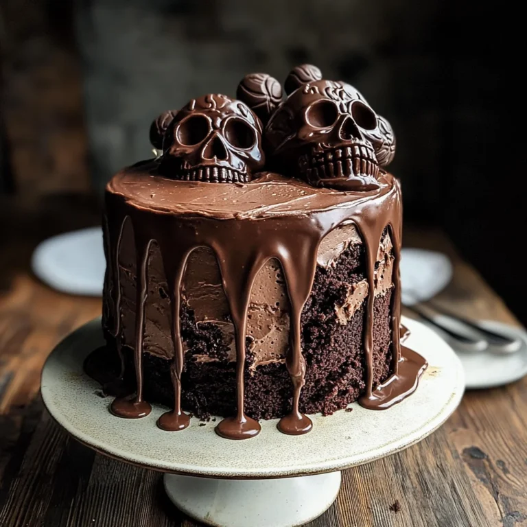 Vegan Chocolate Layer Skull Cake