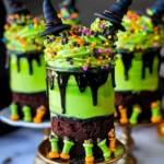 Witches Brew Halloween Cake Jars