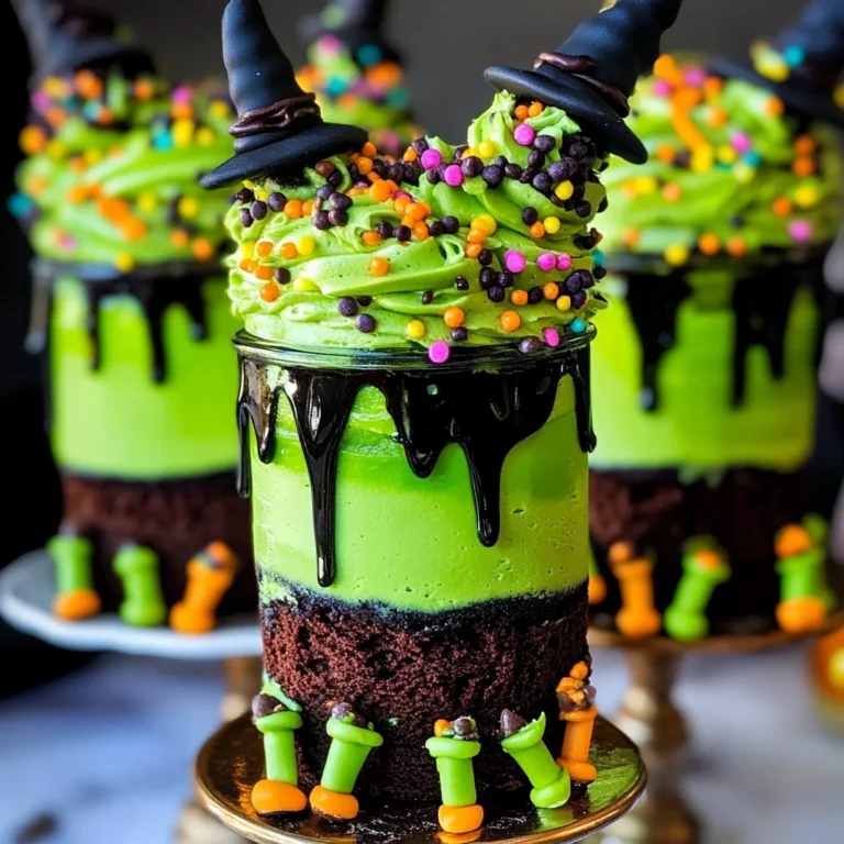 Witches Brew Halloween Cake Jars