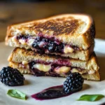 Balsamic Blackberry Brie Grilled Cheese