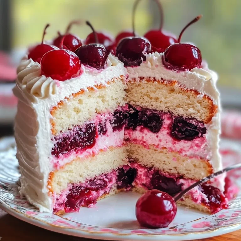 Cherry Layer Cake with Cherry Cream Cheese Frosting