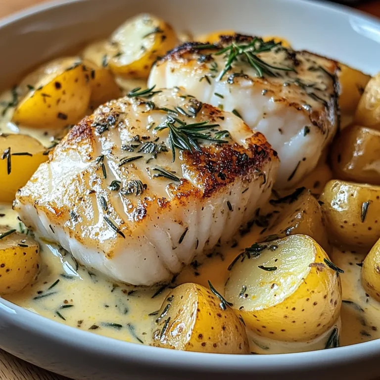 Cod & Potatoes in Rosemary Cream Sauce