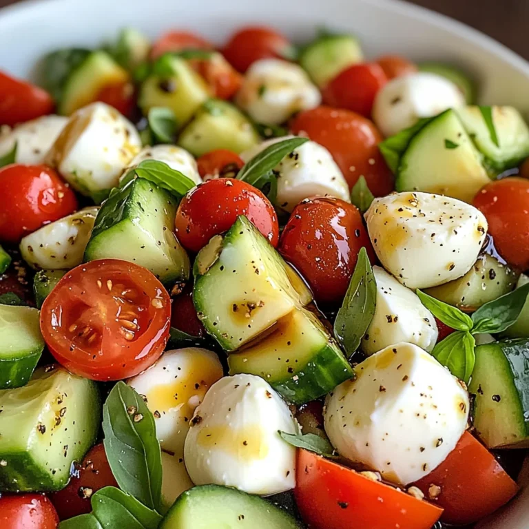 Easy Cucumber Mozzarella Salad