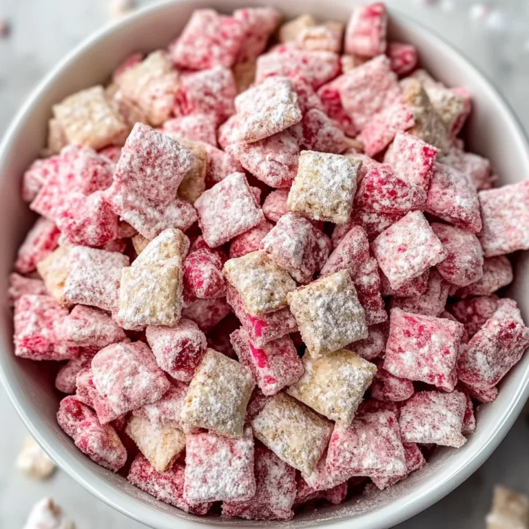 Easy Strawberry Shortcake Puppy Chow