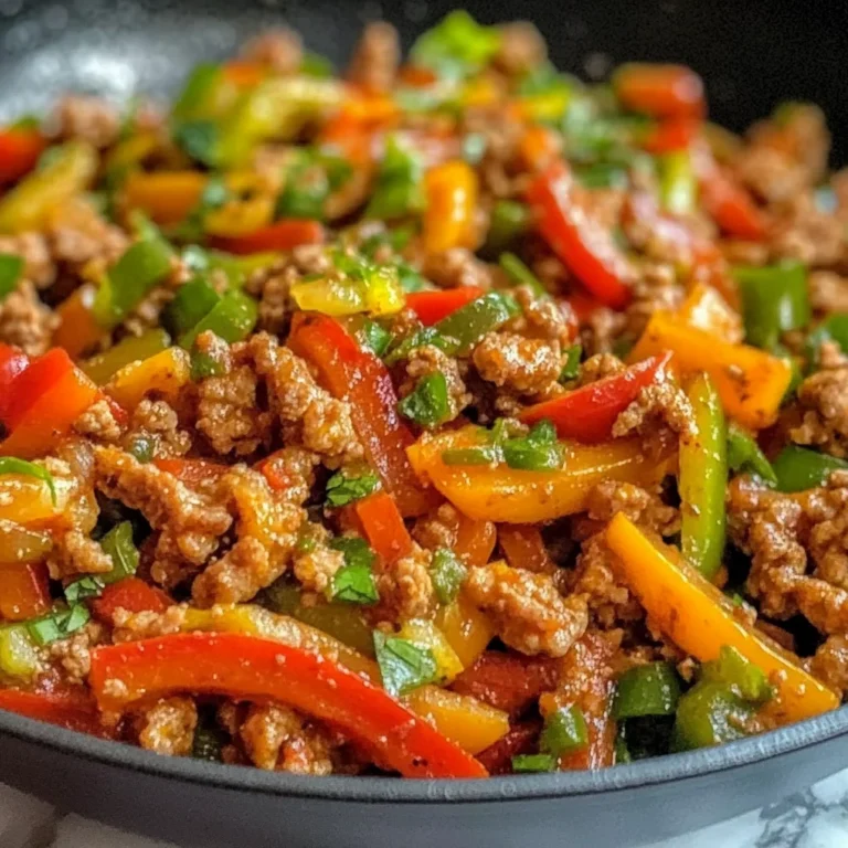 Ground Turkey and Bell Pepper Skillet