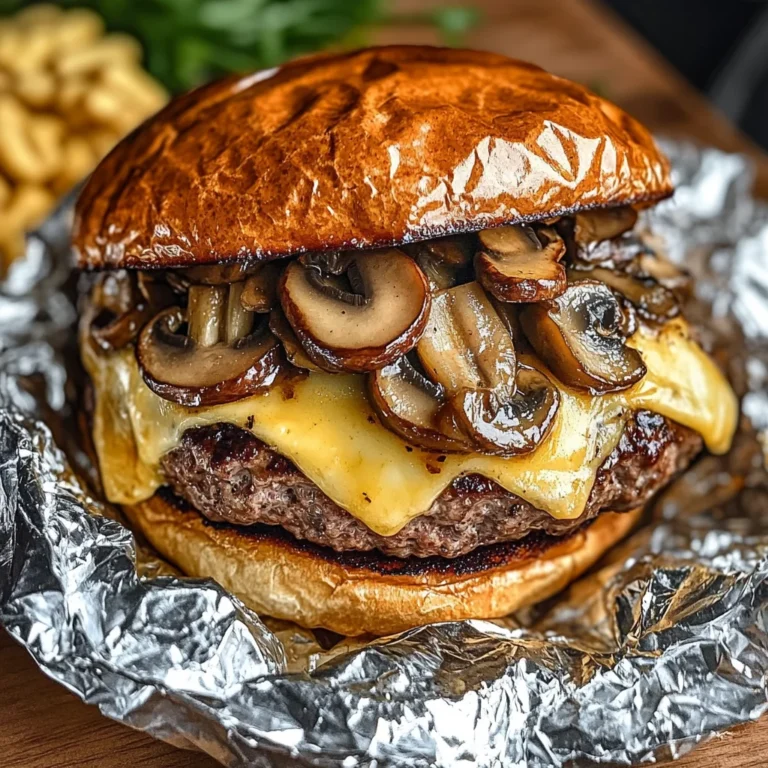 Mushroom and Swiss Burger Foil Packets