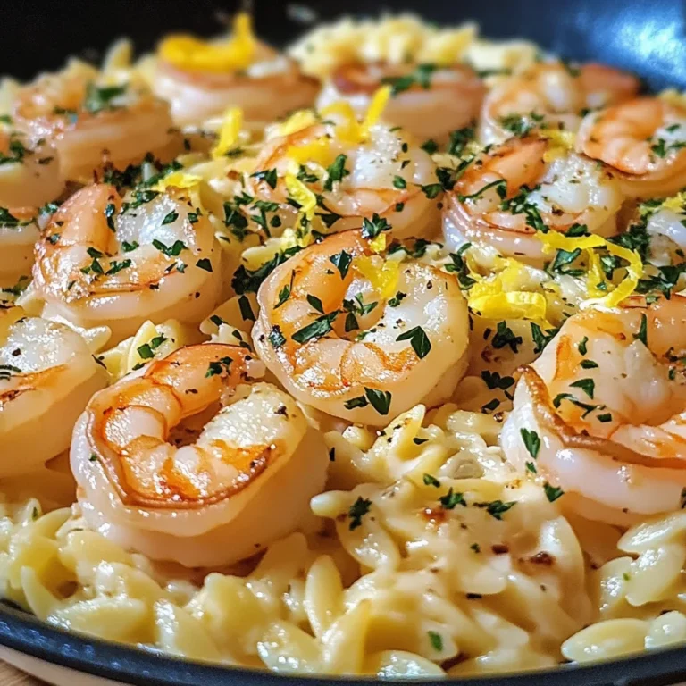 One Pan Parmesan Orzo with Shrimp