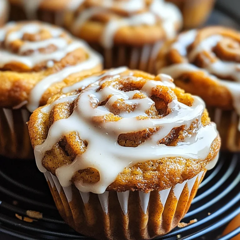 Pumpkin Cinnamon Roll Muffins