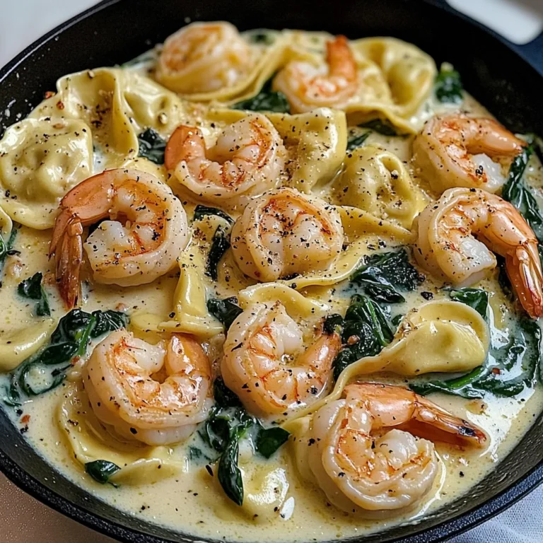 Shrimp Tortellini with Garlic Sauce