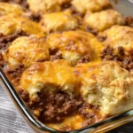 Sloppy Joe Biscuit Casserole