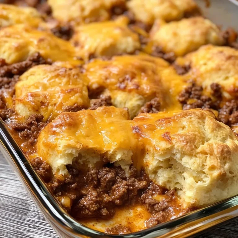 Sloppy Joe Biscuit Casserole