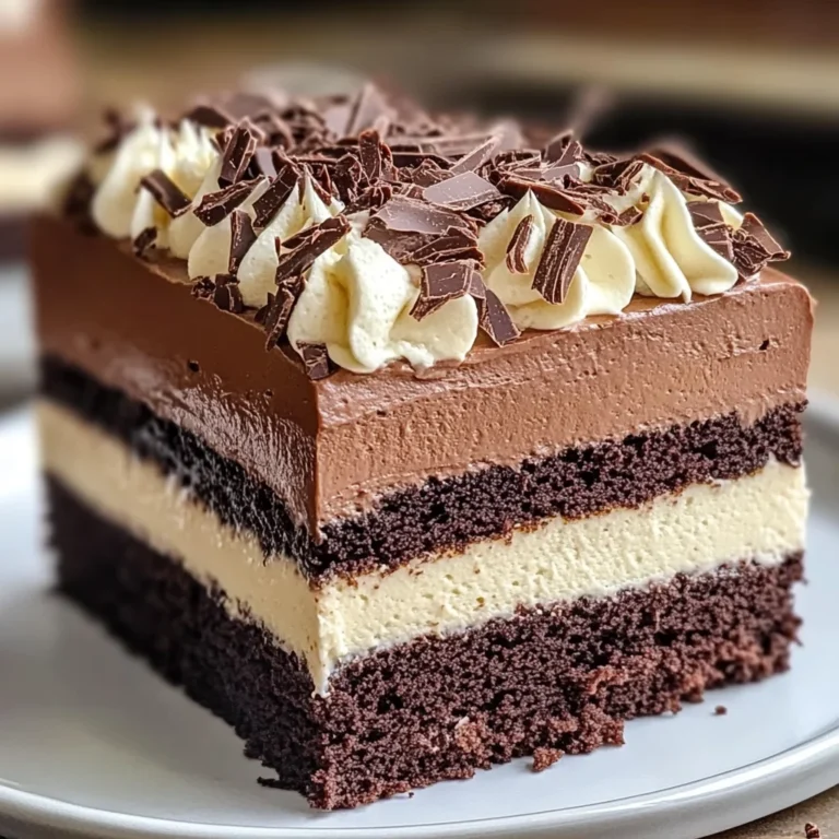 Tuxedo Cake – Triple Chocolate Mousse Cake